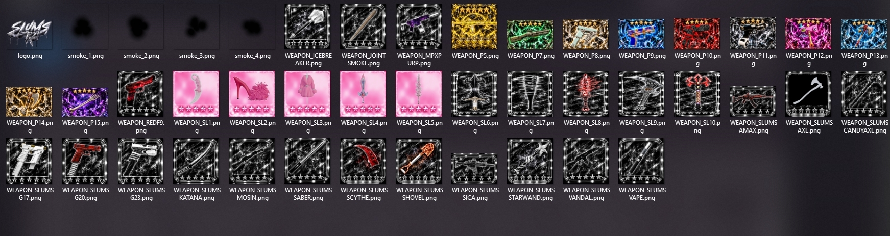 Slums Rz V3 Weapons