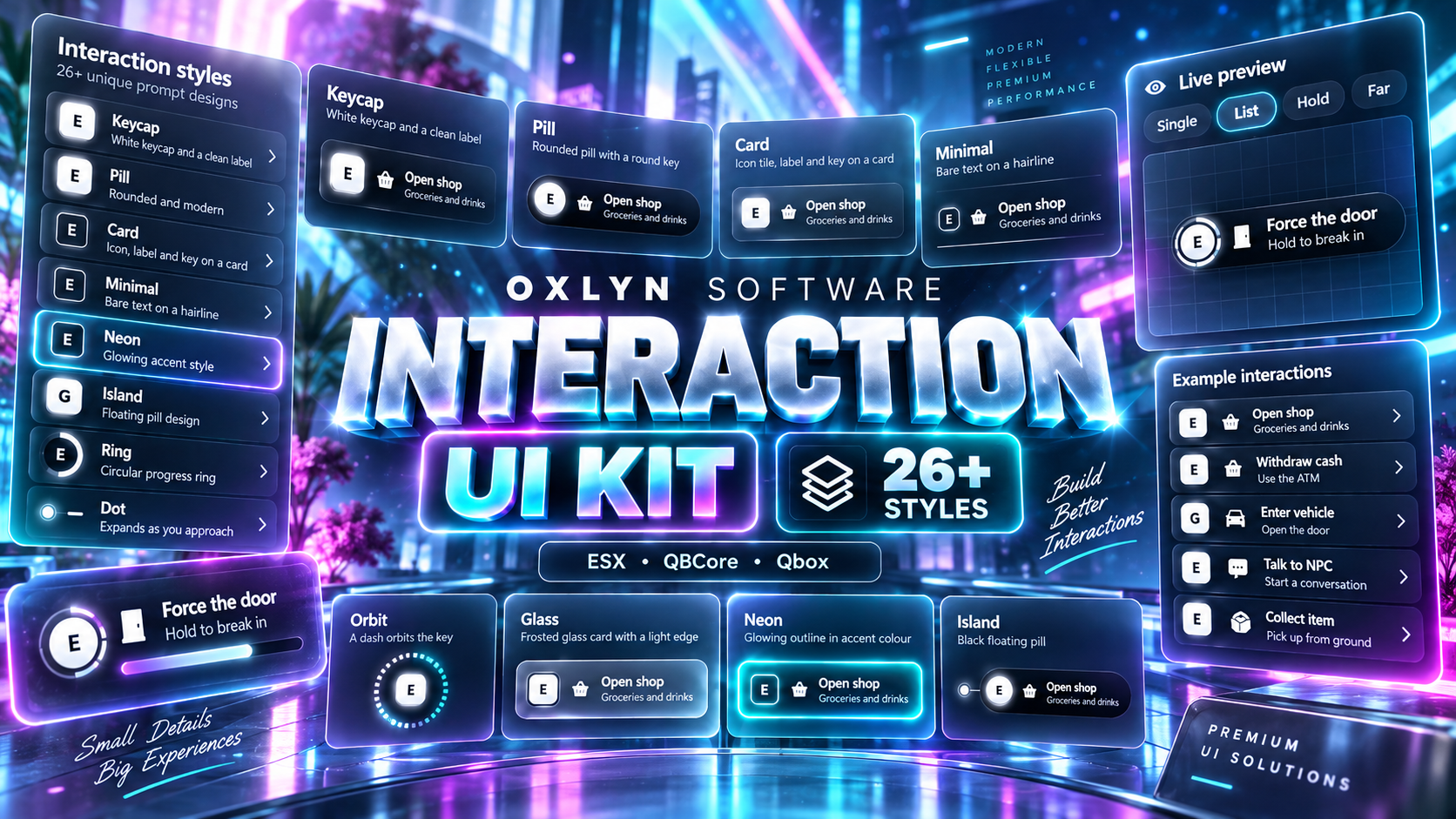 OXLYN Interaction UI KIT